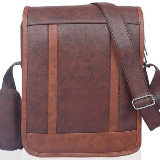 Shoulder Bag – Stylish Handmade Dark Brown | Phone Bag | Faux Leather | Men | Women | Boys | Girls | Unisex | Multiple Compartments for Tablets, Phones