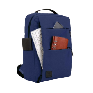 Water-Resistant Blue Laptop Backpack with USB Charging Port | Travel Bag | Office Bag | School Bag | College Bag | Business Bag | Backpack for Men & Women | Fits up to 16-inch Laptop, Compatible with 15.6 & 14-inch | Unisex