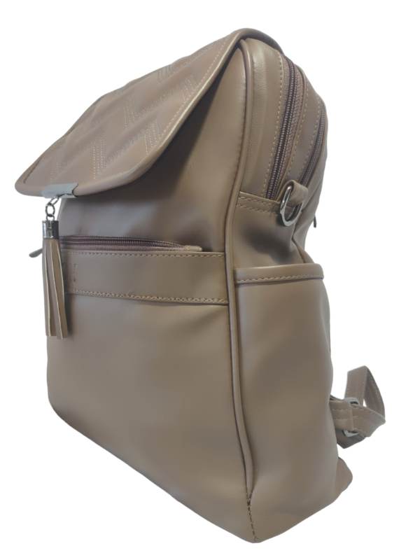 Khaki - Sleek and Spacious Women's Backpack with Extra Storage Space - Women's Shoulder Bag - Women's Bags - Women's Shoulder Bags - Image 2