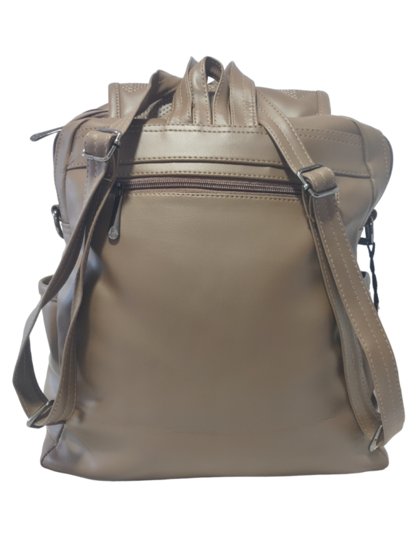 Khaki - Sleek and Spacious Women's Backpack with Extra Storage Space - Women's Shoulder Bag - Women's Bags - Women's Shoulder Bags - Image 3