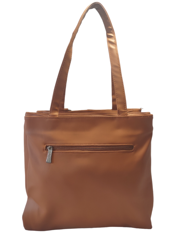 Dark Camel - Luxury Carry Bag with Premium Compartments - Women's Shoulder Bag - Women's Bags - Women's Shoulder Bags - Tote Bag - Tote Bag with Zipper - Image 3