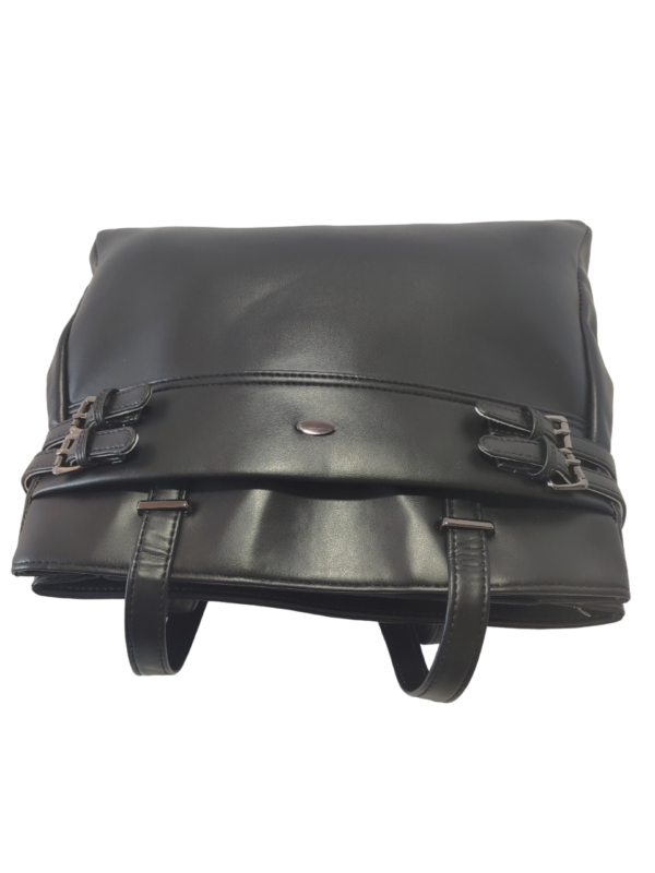 Black - Modern Black Shoulder Bag with Multiple Compartments - Image 2