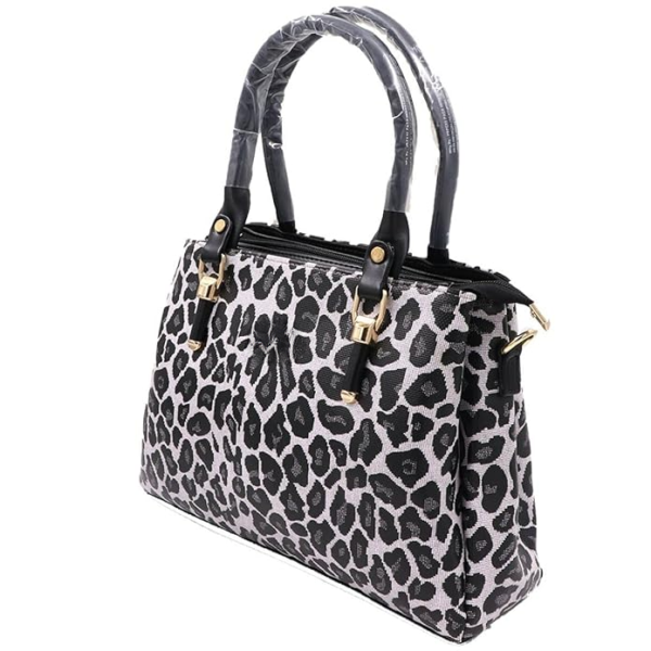 Black and White Cheetah - Express Yourself with Our Totes - Tote Bag with Zipper, Totebag, Shoulder Bag, Tote Bag - Image 2