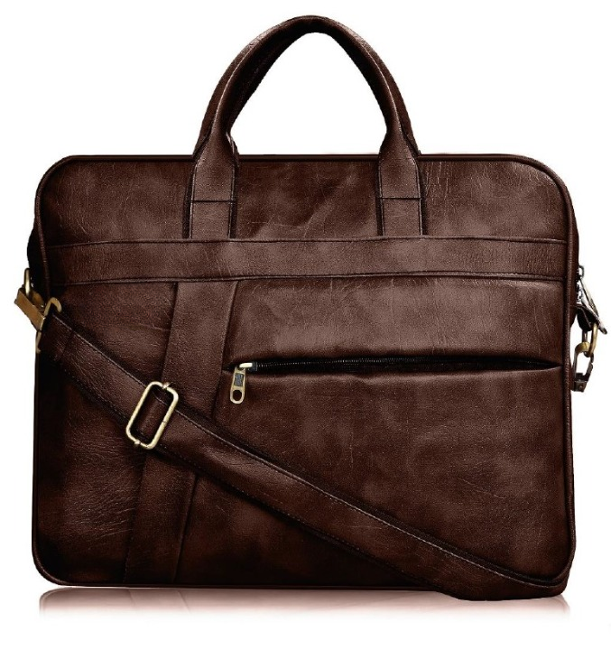 Patterned Classic Dark Brown PU Leather Messenger Bag, Laptop Bag for Men and Women 1 Patterned Classic Dark Brown PU Leather Messenger Bag, Laptop Bag for Men and Women