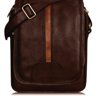 Unisex shoulder bag – dark brown, stylish and sustainable