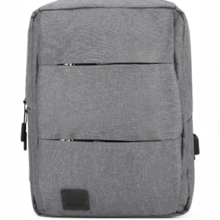Water Resistant Light Gray Laptop Backpack with USB Charging Port | Travel Bag | Office Bag | School Bag | College Bag | Business Bag | Backpack Men & Women | Fits up to 16 inch Laptop, Compatible with 15.6 & 14 inch | Unisex